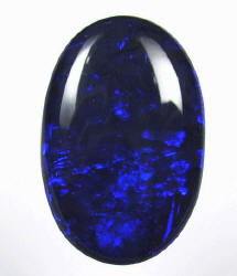 Black Opal after being heated
