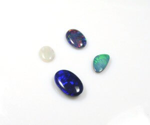 Opals on dish