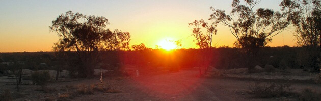 Sunset at Lightning Ridge